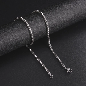 Collar Minimalista De Acero Inoxidable Cadena De Caja Cadena De Eslabones Cadena De Trigo Para Hombres Mujeres Oro Plata Negro Chapado Joyería Accesorios
