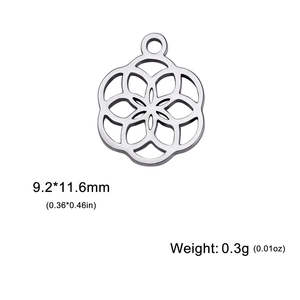 Colgante nudo celta de acero inoxidable para joyería artesanal de 9,2x11,6mm
