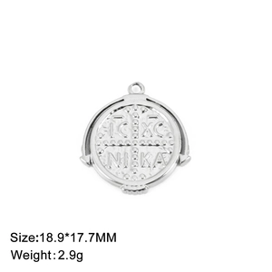 Pendentif religieux ICXC NIKA en acier inoxydable 304 pour la création de bijoux