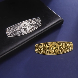 Retro Celtic knot metal hair clips in silver and gold tones for women vintage hair accessories