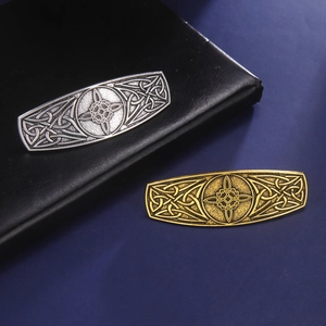 Vintage Alloy Celtic Knot Hair Clip Retro Metal Witch Knot Spring Hairpin Antique Hair Jewelry For Women Banquet Party Accessories