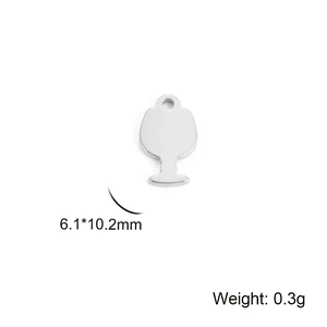 Miniatur Edelstahl Kelch Anhänger für DIY Schmuckherstellung 6,1x10,2mm Abmessung