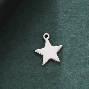 Gepolijste roestvrijstalen sterhanger voor DIY sieraden op donkere achtergrond
