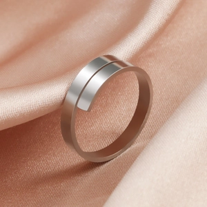 Minimalistischer Titanstahl Spiral Offener Ring Für Damen Herren 3mm Breite Polierter Verstellbarer Wickel Fingerring Schmuck
