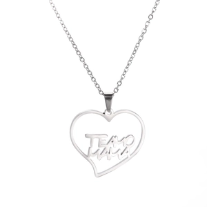 Collana con ciondolo a cuore in argento e incisione Te Amo Mama per la mamma