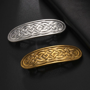Vintage Celtic Knot Zinc Alloy Hair Clip Retro Metal Spring Barrette For Women Daily Party Hair Accessories