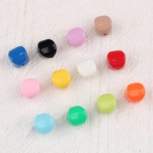 Colorful acrylic waist-shaped beads with vertical holes for DIY jewelry making