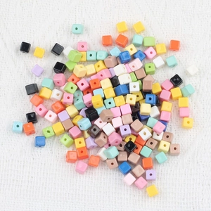 5mm Cube Acrylic Painted Loose Beads For DIY Phone Chain Keychain Jewelry Making Accessory Colorful Square Spacer Beads