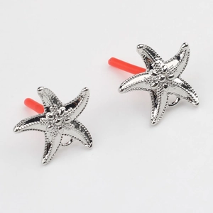 Accessoires de Boucles d'Oreilles Étoile de Mer en Alliage Avec Tige en Argent Sterling 925 Création de Bijoux DIY Style Marin