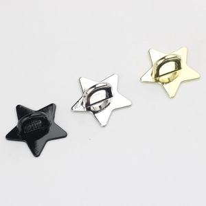 Sternförmige Metallhaken aus Legierung in Schwarz Silber und Gold für DIY-Schmuck