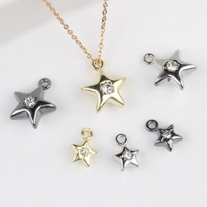 Pendentif Étoile en Alliage pour DIY Bijoux Avec Charme Étoile en Strass pour Collier Boucles d'Oreilles Bracelet