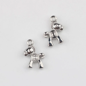 Détails de pendentifs cheval en alliage argenté avec motifs de pièces pour bijoux DIY