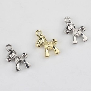 Pendentifs cheval minimalistes en alliage pour bijoux DIY en finitions or et argent