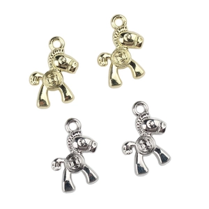Pendentifs cheval en alliage doré et argenté pour la fabrication de bijoux DIY, lot de 4