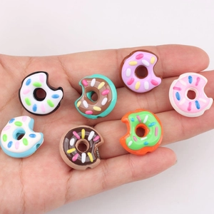 Bunte Acryl-Donut-Anhänger für DIY-Schmuck und Telefonketten in verschiedenen Pastellfarben