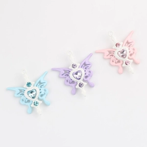 Pendentifs papillon en alliage avec zircon en forme de cœur pour bijoux DIY personnalisés