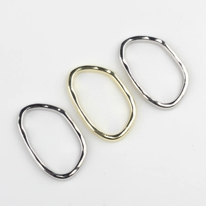 Pendentifs anneaux irréguliers en alliage doré et argenté pour bijoux DIY
