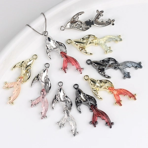 Alloy Resin Goldfish Koi Charm Pendant For DIY Necklace Bracelet Jewelry Making Accessories Chinese Style Fish Hanging