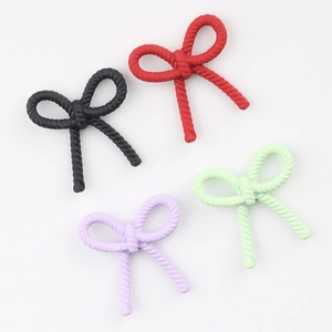 Pendentifs nœuds en alliage coloré avec texture torsadée pour création de bijoux DIY