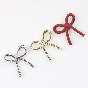 Pendentifs nœuds colorés en alliage avec texture de corde pour bricolage