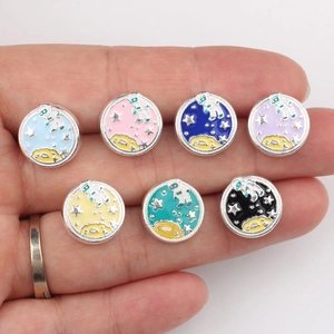 Colorful astronaut enamel pendants for DIY necklace and bracelet jewelry making
