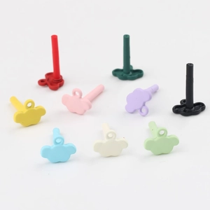 DIY cloud-shaped matte earrings accessories in nine various colors for summer jewelry making