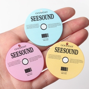 Acrylic music CD pendants in pastel colors for DIY jewelry making and keychains