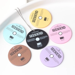 Retro Acrylic CD Disc Round Pendant Charms Matte Finish DIY Music Theme Jewelry Accessories For Necklace Bracelet Keyring