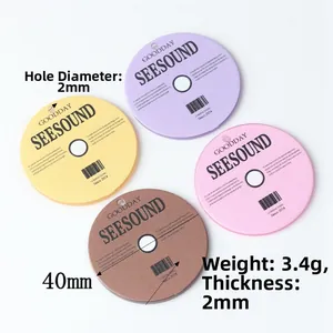 Acrylic music CD pendants in various colors with a matte finish for DIY jewelry making