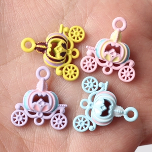 Colorful alloy pumpkin carriage connector charms for DIY bracelets and necklaces jewelry making