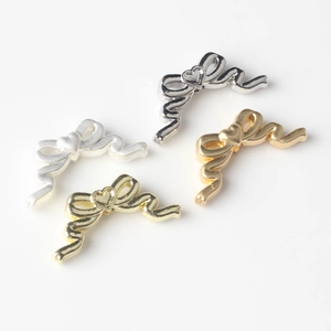 Perles nœuds en alliage doré et argenté, finitions polies et mates, pour bijoux DIY