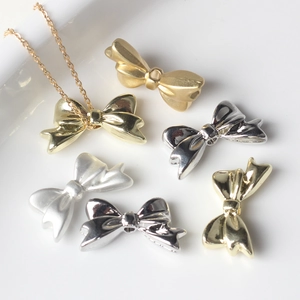 Semplici Perline Distanziatrici a Fiocco in Lega Ciondoli per Creazione Gioielli Fai-da-te Collana Bracciale Accessori Metallici