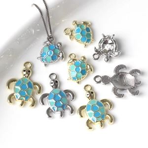 Legering Zeeschildpad Bedels Emaille Hangers Voor DIY Ketting Armband Sieraden Maken Minimalistische Zeedieren Benodigdheden