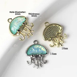 Pendentifs méduse en alliage pour création de bijoux DIY en doré et argenté