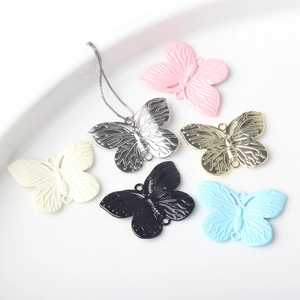 Ciondoli Farfalla in Lega per Creazione Gioielli DIY Collana Bracciale Connettore Doppio Occhiello Farfalla Colorata Pendente