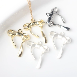 Ciondolo Fiocco in Lega per Creazione Gioielli Fai-da-te Collane Orecchini Bracciali Accessori in Stile Minimalista da Donna