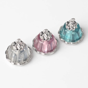 Pendentifs pudding en résine et alliage rose et bleu pour création de bijoux DIY