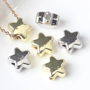 Cuentas Sueltas de Aleación de Zinc en Forma de Estrella para Fabricación de Joyas DIY para Pulsera Collar Pendiente Cuentas Metálicas