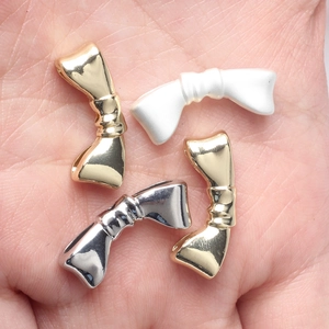 Cuentas de lazo minimalistas de aleación en oro y plata para bisutería DIY