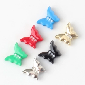 Cuentas mariposa de aleación de colores para creación de joyas pulseras y collares DIY