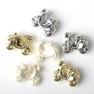 Mini perline per scooter vintage in oro e argento per creazione gioielli DIY
