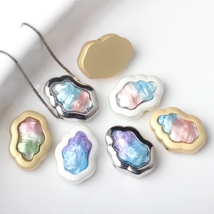 Cloud Shape DIY Jewelry Accessories Zinc Alloy Resin Gradient Beads Pendants For Handcrafted Bracelet Necklace Making Decor