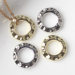 Hammered Geometric Round Circle Pendant Connector DIY Zinc Alloy Jewelry Accessories Findings For Necklace Bracelet Making