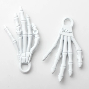 Weiße Skeletthand-Anhänger aus matter Legierung für Halloween DIY Schmuck und Zubehör