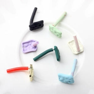 Colorful geometric alloy earring studs for DIY jewelry making in various matte spray finishes