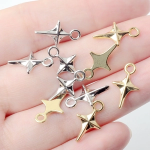 Mini ciondoli a stella in lega oro e argento per la creazione di gioielli fai-da-te