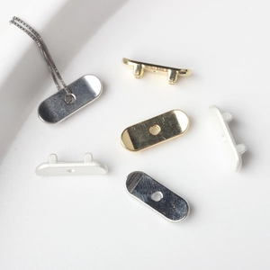Alloy Capsule Oval Spacer Beads For DIY Jewelry Making Necklace Bracelet Accessory Polished Metallic Metal Findings For Women