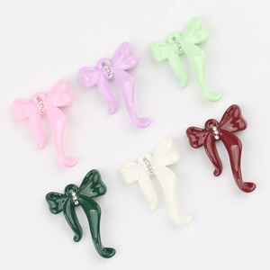 Colgantes de lazo en aleación con diamantes de imitación para joyería artesanal