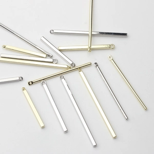 Pendentifs Piliers Cuboïdes en Alliage de Zinc Minimalistes pour Boucles d'Oreilles DIY Connecteurs de Barre Or Argent