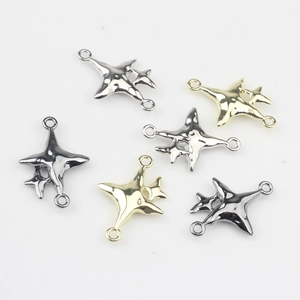 Minimalistische Stern-Verbindungsanhänger in Gold, Silber und Anthrazit für DIY-Schmuck